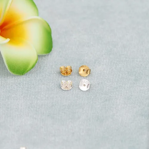 Miniatura 7 de 16 unidades/8 pares de aretes chapados en oro de 18 quilates para tachuelas, de plata de ley 925, no se decolora, seguro, hipoalergénico seguro
