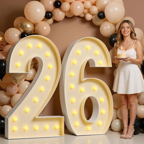 Miniatura 30 de Marquesina - Kit decorativo gigante de 5 pies para decoración de fiestas, cumpleaños, aniversario Número 5