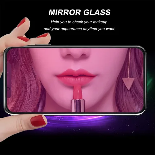 Miniatura 3 de Protector de pantalla de privacidad compatible con iPhone 13 Pro y compatible con iPhone 14/13 efecto espejo, vidrio templado, antiespía, paquete