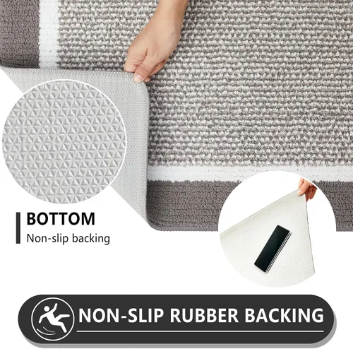 Miniatura 5 de REFETONE Tapete para interiores, tapete para puerta delantera y trasera, 24 x 36 pulgadas, parte trasera de goma absorbente, antideslizante, lavable