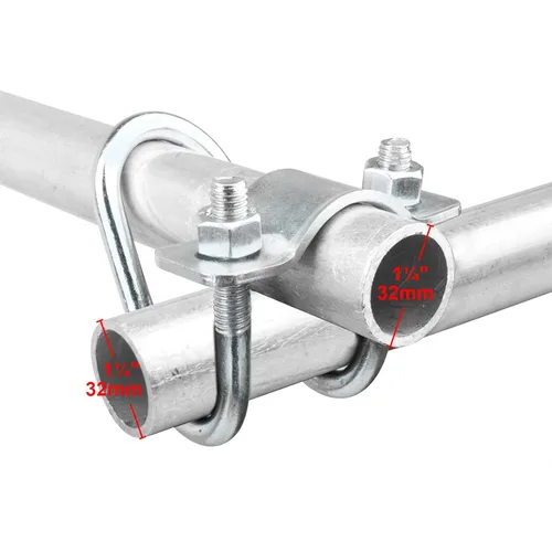 Miniatura 4 de Abrazadera de tubo de conector cruzado para tubo redondo de 1-1/4 pulgadas (1.25 pulgadas de diámetro), abrazadera de conducto cruzado