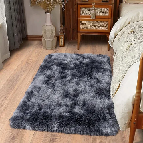 Miniatura 61 de Alfombras suaves para pasillos de dormitorio, nuevas, con parte inferior antideslizante mejorada, de 2 x 3, alfombra esponjosa y peluda verde