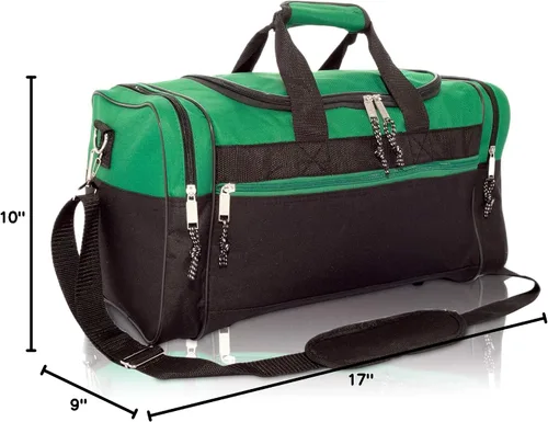 Miniatura 87 de Bolsa de lona, de DALIX, para el gimnasio, para viajar, 17 pulgadas
