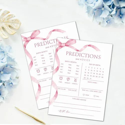 Miniatura 4 de Predicciones de bebé y tarjetas de consejos para nuevos padres, juegos clásicos de baby shower para niños, deseos para mamá y papá, 20 tarjetas