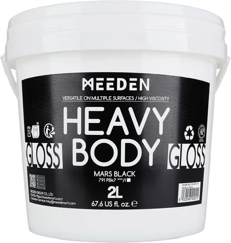 Miniatura 29 de MEEDEN Pintura acrílica blanca de titanio: 1 l/33.8 oz pinturas acrílicas brillantes de cuerpo pesado - Pintura blanca gruesa para lienzo, Blanco