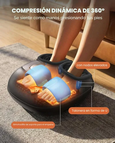 Miniatura 5 de CILI Masajeador de Pies Shiatsu Elegible para FSA HSA, Máquina Masajeadora Eléctrica de Pies con Calor para Fascitis Plantar, Amasado Vibración