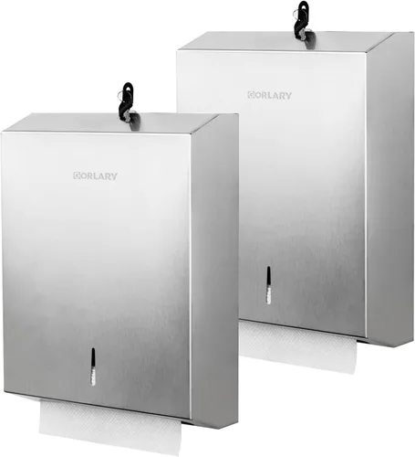 Miniatura 8 de Dispensador de toallas de papel para montaje en pared comercial, pliegue en C, multipliegue, triple pliegue, dispensador de toallas de mano sin Negro