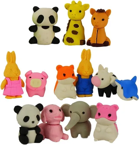 Puzzle japonés Iwako, borradores extraíbles, zoológico de animales, juegp de 7
