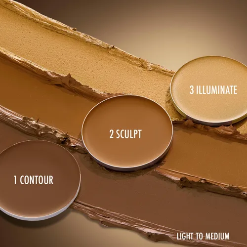 Miniatura 3 de Black Radiance True Complexion Crème Contour Paleta, define, esculpe y resalta: ligero a medio Ligero a mediano.