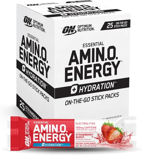 Miniatura 25 de Optimum Nutrition Amino Energy Plus Electrolytes - Bebida energética con aminoácidos y electrolitos para hidratación, sin azúcar, con BCAA, sabor