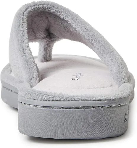Miniatura 11 de Pantuflas Dearfoams Melanie de microfibra, con color combinado, con tira, para mujer