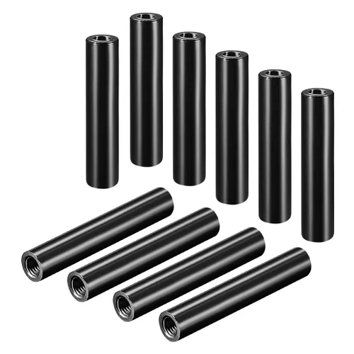 uxcell Espaciador de columna de separación de aluminio redondo M3x50mm, para avión RC, FPV Quadcopter, CNC, negro, 10pcs