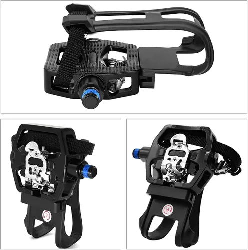 Miniatura 3 de Thinvik Pedales SPD para bicicleta de spin, compatible con Shimano SPD con jaula ajustable para dedos de 9/16 pulgadas para bicicleta de Negro
