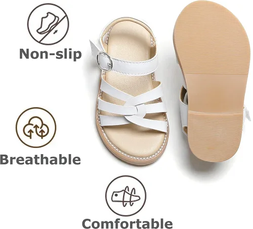 Miniatura 131 de THEE BRON Sandalias cómodas para niñas, zapatos para niños, sandalias rellenas
