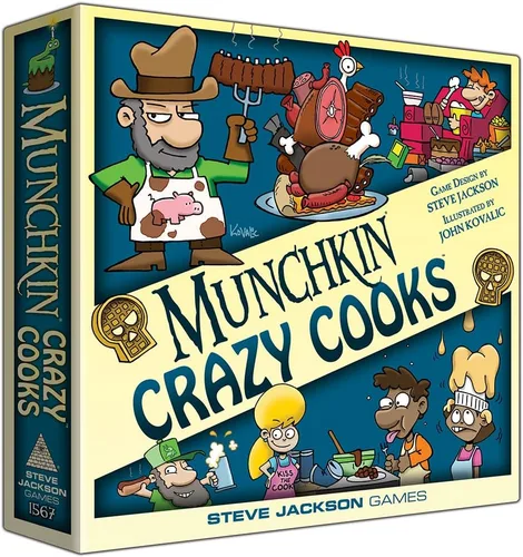 Munchkin Crazy Cooks Juego de mesa | Juego de cartas familiares y de mesa | Juego para adultos, niños y familia | Aventura de fantasía | RPG de