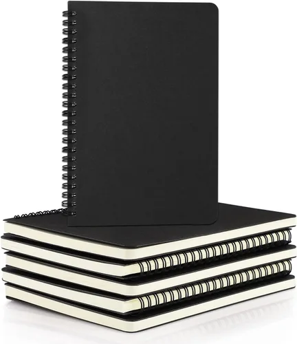 Miniatura 37 de EUSOAR - Cuaderno con espiral rayado, tamaño A5, paquete de 24 de 5.5" x 8.3", 120 páginas, cuaderno universitario con rayas, cuaderno de viaje