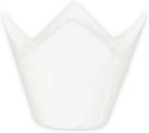 Miniatura 16 de Tazas para hornear de tulipán color negro de gran tamaño 5.7 cm (diámetro de la base) x 10.2 cm (altura de la pared) Papel pergamino para hornear