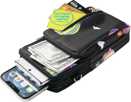 Miniatura 6 de Cartera para teléfono celular, bolsa cruzada para Samsung Galaxy S24 S23 Ultra S21 S22 S20 Plus Fe Note 20 A15 5G A25 A35 A05S A14 A13 A54 A71 Negro