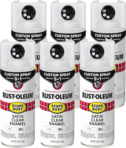 Miniatura 143 de Rust-Oleum 376855 - Pintura en aerosol antióxido personalizada 5 en 1, 12 onzas, color negro mate, (paquete de 1)