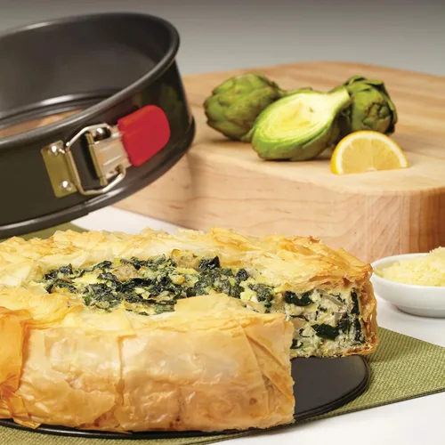 Miniatura 2 de Rachael Ray 47964 Oven Lovin' Utensilios de repostería antiadherentes Molde desmontable para hornear con agarres / Molde desmontable antiadherente