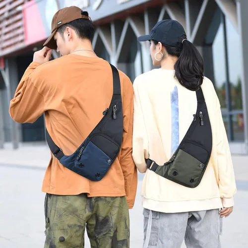 Miniatura 7 de Peicees Bolso bandolera para hombres y mujeres, mochila con correa y bolsillos, bolsa de pecho para correr, senderismo, camping, ejercicio al aire