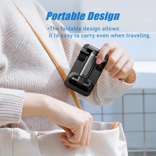 Miniatura 3 de Soporte para teléfono celular, soporte de teléfono celular ajustable en ángulo con almohadilla de silicona para escritorio, soporte de teléfono