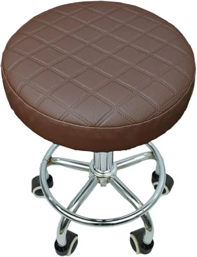 Miniatura 12 de Fundas redondas para taburetes de bar impermeables, cojín de asiento de poliuretano con protectores elásticos, alivia la presión, diámetro de 13