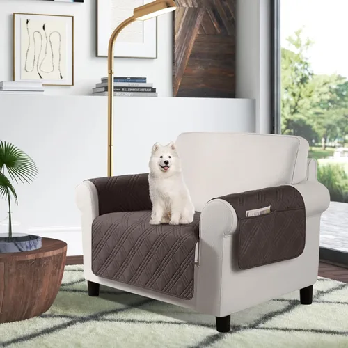 Miniatura 48 de TAOCOCO Fundas de sofá impermeables extragrandes para mascotas y perros con respaldo antideslizante, fundas para asientos de sofá con bolsillo