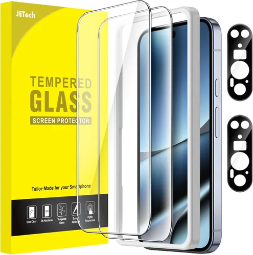 Miniatura 9 de JETech Protector de pantalla para Google Pixel 6a de 6.1 pulgadas con protector de lente de cámara, herramienta de fácil instalación, compatible