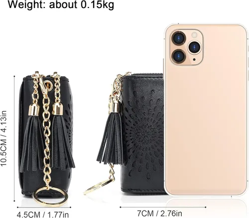 Miniatura 5 de APHISON RFID - Porta tarjeta de crédito con cremallera carteras pequeñas para mujer en cuero estilo girasol para mujer y niña caja de regalo 1927