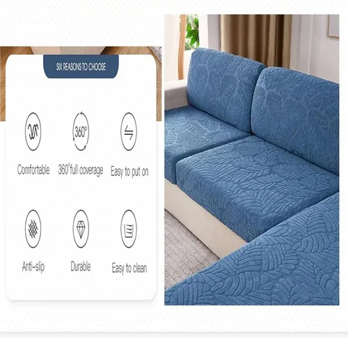 Miniatura 5 de Funda universal para sofá resistente al desgaste, protector de sofá elástico antideslizante, se adapta a sofás seccionales, de 3/4 plazas, lavable a