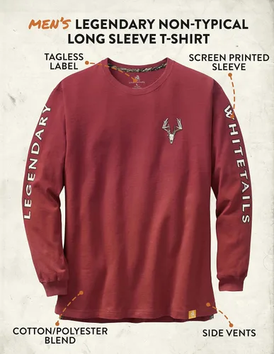 Miniatura 3 de Legendary Whitetails - Camiseta de manga larga para hombre, con diseño exclusivo