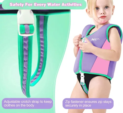 Miniatura 2 de Chaleco de natación para niños pequeños Chalecos flotadores para niños y niñas Chaqueta de natación con flotador Traje de baño con flotabilidad