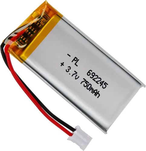 Miniatura 22 de Batería Lipo de 3.7V 1000mAh 102050 Batería recargable de polímero de litio con conector JST PH2.0.000 in para altavoz Bluetooth, GPS, reloj