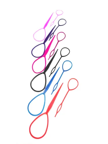 Miniatura 2 de Pinza para el cabello, 12 piezas de plástico Magic Topsy accesorios para trenzar el cabello, lazo de herramienta de trenza francesa para peinar