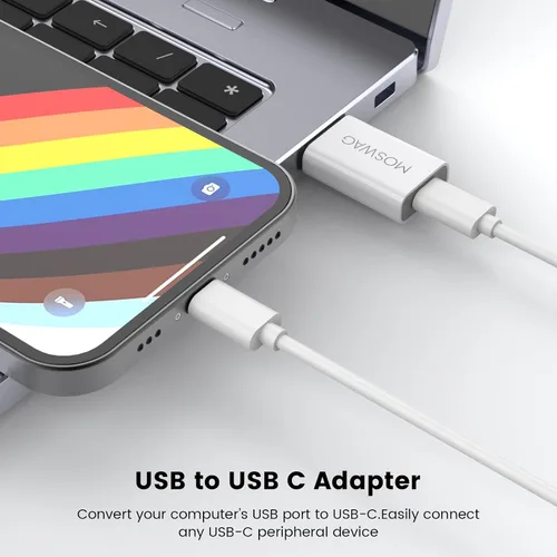 Miniatura 3 de MOSWAG Adaptador USB-C hembra a USB-A macho