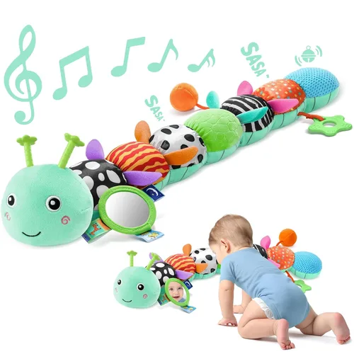 Miniatura 9 de Sumobaby juguetes musicales de peluche para bebés de 0-3-6-12 meses, juguetes multisensoriales con crujido y sonajeros, juguetes para tiempo boca