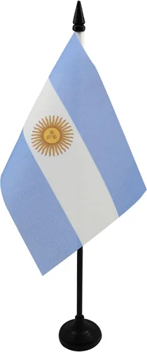 Miniatura 67 de Bandera de mesa de Anguila de 4 x 6 pulgadas, bandera de escritorio británica de Anguila, 5.9 x 3.9 in, palo y base de plástico negro AZ FLAG