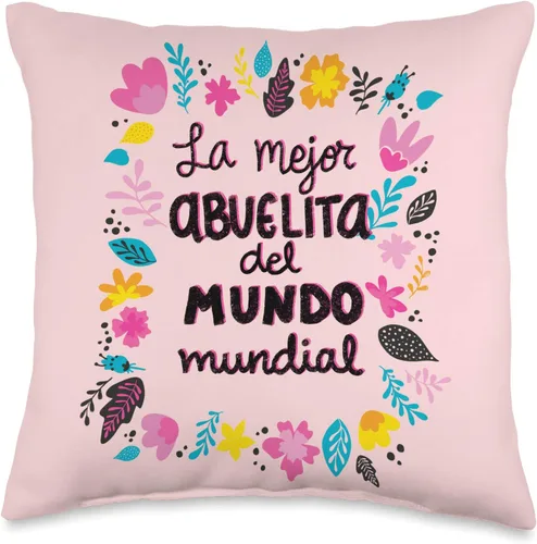 Regalos para Abuelita Abuela Mejor Regalo Regalo La Mejor Abuela del Mundo Regalo para Abuelita Manta Almohada 16x16, Multicolor
