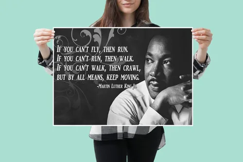 Miniatura 2 de Póster motivacional Dr. Martin Luther King Jr. Derechos civiles Historia de Estados Unidos Cita Imágenes con inspiración P005