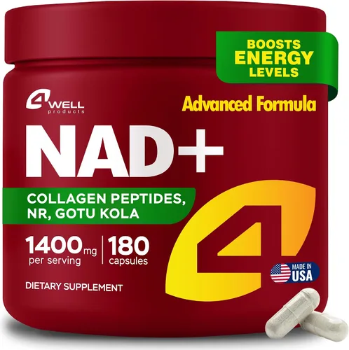 Alternativa de Suplemento NMNH – Suplemento NAD de 1400 mg Apoya el Complejo de Envejecimiento Saludable con Ribósido de Nicotinamida, Péptidos de