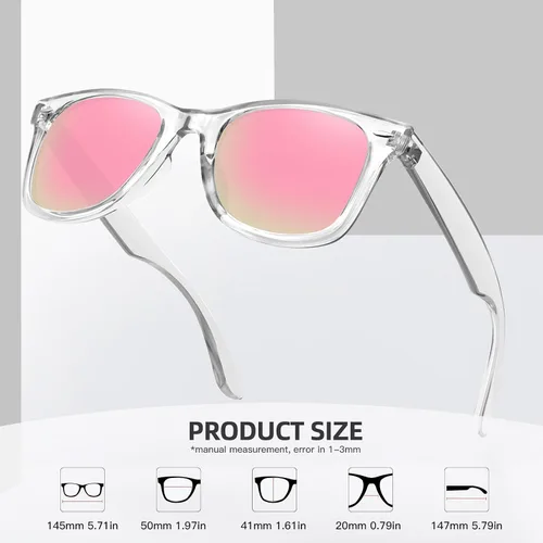 Miniatura 120 de MEETSUN Polarized Sunglasses for Women Men Classic Retro Square Frame Driving Sun Glasses UV Protection