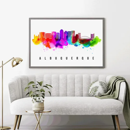 Miniatura 2 de Generic Póster de Albuquerque Skyline New Mexico, 12 x 18 pulgadas, perfecto para sala de estar, dormitorio, oficina