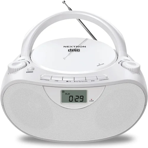 Miniatura 10 de Nextron Boombox de CD portátil con Bluetooth, USB, radio y refuerzo de graves - negro