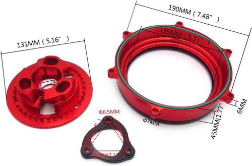 Miniatura 3 de Elegante cubierta transparente de embrague de carreras y retención de resorte compatible con Ducati 1199 1299 959 Panigale R/S 2012-2016