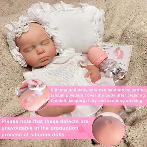 Miniatura 4 de OtardDolls Muñecas Bebé Reborn Realistas Recién Nacidas de 18 Pulgadas Reborn Cuerpo Completo de Silicona Suave Vida Real Lavables con Ropa