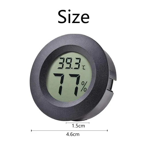 Miniatura 6 de Paquete de 6 mini higrómetros termómetro digital LCD monitor de humedad para interiores y exteriores, medidor de humedad para humidificadores