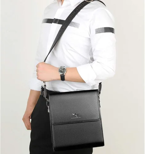 Miniatura 6 de LederleiterUSA Bolso de hombro de los hombres retro bolso de cuero bolso Crossbody bolsa mensajero personalidad maletín