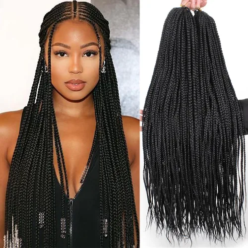 Miniatura 9 de Unionbeauty - Trenzas de ganchillo de 10 pulgadas, trenzas de ganchillo medianas sin nudos, 6 paquetes, trenzas de caja Goddess para mujeres negras