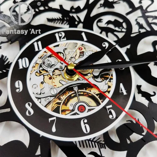 Miniatura 2 de Fotografía Disco de vinilo Reloj de pared Decoración del hogar Obturador Lente Cámara de película Digital Retro Sesión de fotos Arte Fotógrafo Reloj
